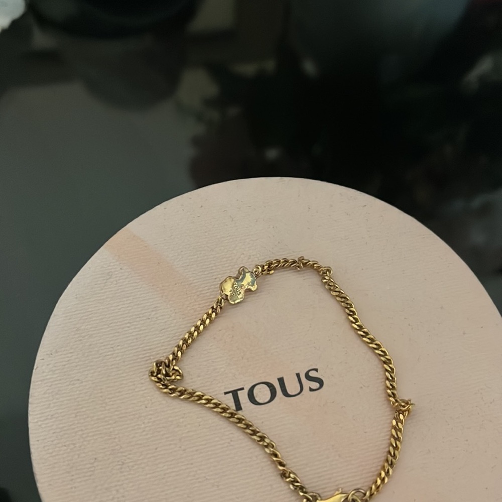 TOUS silver vermeil bracelet bear motif 7 inches lobster clasp - Picture 5 of 12